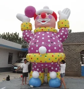 Riesen billig fliegen aufblasbares clown, dauerhafte kundenspezifische aufblasbare cartoon heliumballon für veranstaltungen