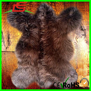Faux fur piel del oso acento alfombra de peluche de felpa - Product Image 4