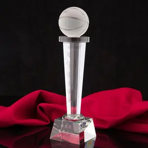 Crystal Trophy Creative NBA Crystal Basketball Souvenir Business Gifts Trophy Custom