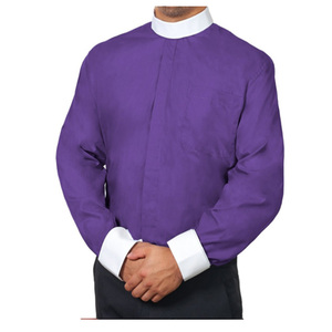 Kemeja Pendek Hitam Khusus Pendeta untuk Gereja - Product Image 4