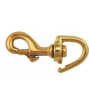 Solid Brass Open Ended Eye Swivel Bolt Snap Bucket Hook