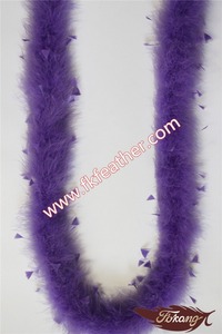 Rizado Púrpura Turquía Boas de Marabú Boa de <span class=keywords><strong>Plumas</strong></span> Con Punta de Triángulo - Product Image 2