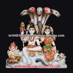 Marble Sculpture Of Shiva Parvati - Product Image 1