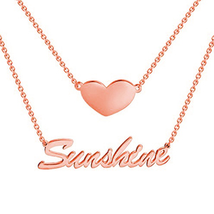 <span class=keywords><strong>Collier</strong></span> <span class=keywords><strong>personnalisé</strong></span> à prix avantageux avec votre nom, rose dorée infinie, bijoux personnalisés uniques - Product Image 4