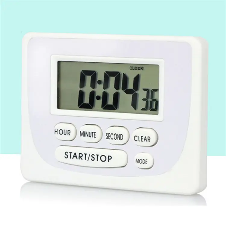 Temporizador digital de 0 a 24 horas para cocina, temporizador con reloj con clip magnético