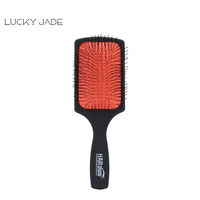 Mode professionnel démêlant les cheveux grande brosse à palette à coussin d'air avec poils en tourmaline à pointe sphérique