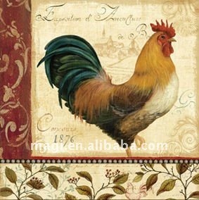 Vintage <span class=keywords><strong>coq</strong></span> conception bois <span class=keywords><strong>peinture</strong></span> décorative - Product Image 1