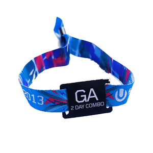 Poliéster personalizado seguridad partido ID pulsera de tela con el logotipo <span class=keywords><strong>para</strong></span> el festival - Product Image 4