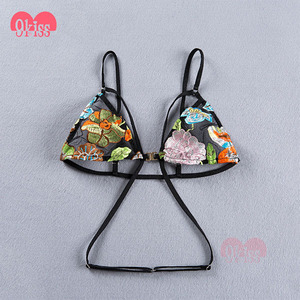 2017 Venta Caliente Transparente Bordado de la Ropa Interior Escarpada Atractiva Tops sin Sujetador - Product Image 6
