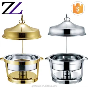 Ả Rập Đồ Dùng Nhà Bếp Treo Bìa Vàng Brass Phục Vụ Chefing Món Ăn Cho Nhà Hàng Thực Phẩm Ấm Hơn Ware Shafering Món Ăn Buffet