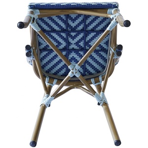 Bleu <span class=keywords><strong>Vintage</strong></span> Osier En Aluminium Balcon Bar Tabouret Canne Meubles Rotin Extérieur <span class=keywords><strong>Jardin</strong></span> Café Bistro <span class=keywords><strong>Chaise</strong></span> - Product Image 5