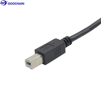 Poweredusb 24 V USB macho a USB B macho Y Hosiden 3pin Din macho USB Y Cable