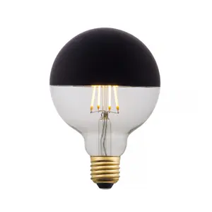 220V G80 E26 basis led-lampe half crown dekoration led-lampe Chrome halb silber oder goldene farbe spot
