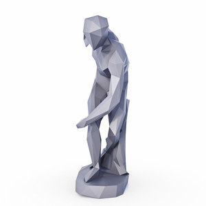 Modelo de Baja Resolución del Disco de Discobolus en Resina - Product Image 3