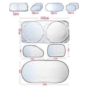 Bạc xe kính chắn gió Sun Shade Visor xe bên cửa sổ dù để che nắng bao gồm sáu mảnh Bộ - Product Image 5