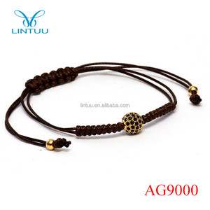 Alto pulido oro macrame hombres joyería pulsera <span class=keywords><strong>de</strong></span> cuerda - Product Image 4