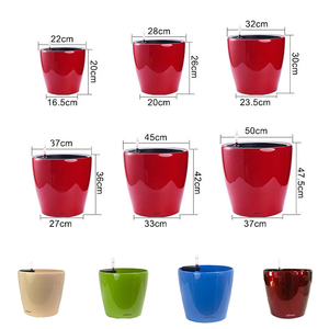 Maceta de plástico duradero para plantas, sistema hidropónico decorativo redondo de gran tamaño, para jardín y hogar - Product Image 4