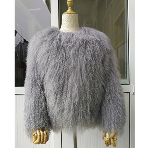 Cappotto Invernale da <span class=keywords><strong>Donna</strong></span> in Vera Pelliccia di Agnello Mongolo Colore Personalizzato, Giacche di Lusso in Pelliccia di Pecora Naturale Abbigliamento alla Moda - Product Image 2