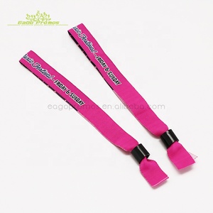 2025 Wholesale Hot-selling Cheap Custom Fabric <strong>Woven</strong> <strong>Wristband</strong> With Barrel Locks - Product Image 1