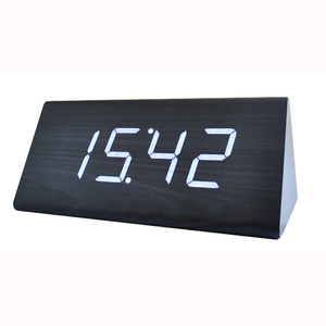 ZOGIFT Qualité Assuré Personnalisé En Bois Fonction Snooze Livraison De Bureau Numérique Horloge - Product Image 1