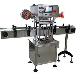 2-head automatic liquid oil plastic jar packing and sealing machine/sealer