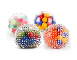 Fashion led flashing squeeze ball with multi-color light ball