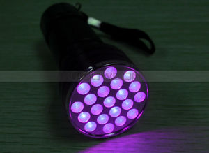 Lampe de poche à 21 LED, UV, ultraviolette, <span class=keywords><strong>Mini</strong></span>-éclairage, torche en aluminium, lumière noire - Product Image 3