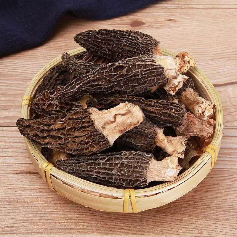 Cogumelos morel a seco preto de fábrica