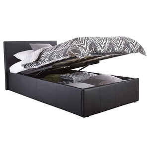Ottoman Gas Lift up Storage <strong>Bed</strong> - <strong>Black</strong> 4ft6 <strong>Double</strong> 5ft King Size - Product Image 1