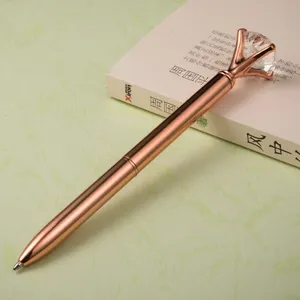 2024高品质标志定制金属礼品水晶玫瑰金钢笔优雅钻石笔