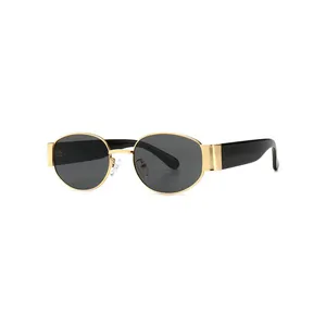 Hot Selling Fashion Design Eyewear Round Vintage Metal Steampunk Stylish Men's Street Sunglasses Sun Glasses