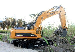 Bulldozer de <span class=keywords><strong>Radio</strong></span> <span class=keywords><strong>Control</strong></span> eléctrico de 2,4 Ghz Huina 1583 1580, modelos de camiones de construcción a escala 1:14, excavadora RC de Metal completo - Product Image 5