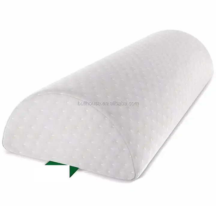 Memory Foam Half Moon Pillow Sleepers Back Leg Hip Pain Pregnancy Relief +  Cover