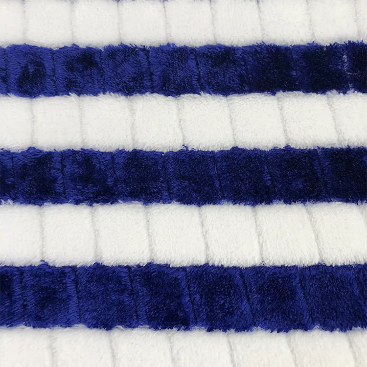 Jacquard textil hogar de rayas de franela de lana manta de tela