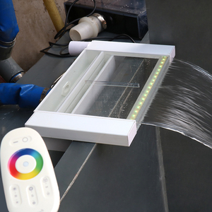 <span class=keywords><strong>Cascada</strong></span> de <span class=keywords><strong>Agua</strong></span> Artificial Personalizada para Piscina de Jardín, Lámina de <span class=keywords><strong>Agua</strong></span> Acrílica con Luces LED, Fuente de <span class=keywords><strong>Agua</strong></span> con Desagüe - Product Image 1