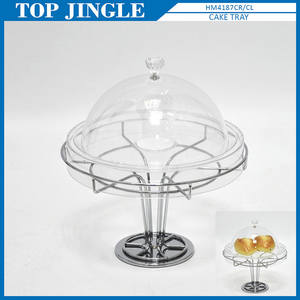 ชั้นวางขนมปังกลมหมุนได้ขนาดเล็กพร้อมฝาโปร่งใส - Product Image 1