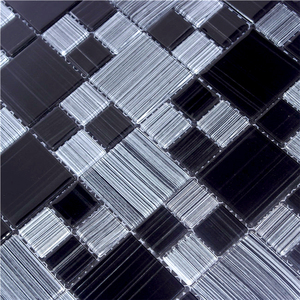 Mosaïque de verre pour piscine, mélange de <span class=keywords><strong>noir</strong></span>, gris <span class=keywords><strong>et</strong></span> <span class=keywords><strong>blanc</strong></span>, décoration murale, mosaïque de verre simple <span class=keywords><strong>et</strong></span> cristalline - Product Image 5