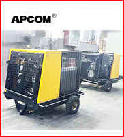 Apcom-compresor de aire de tornillo móvil portátil para gasolina, 40 CFM, 18hp, 13bar, 35cfm, 1m, 3/min - Product Image 4