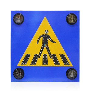 12 anni di fabbrica attraversamento pedonale illuminato segnale di avvertimento solare sistema di segnali stradali con spia luminosa - Product Image 3