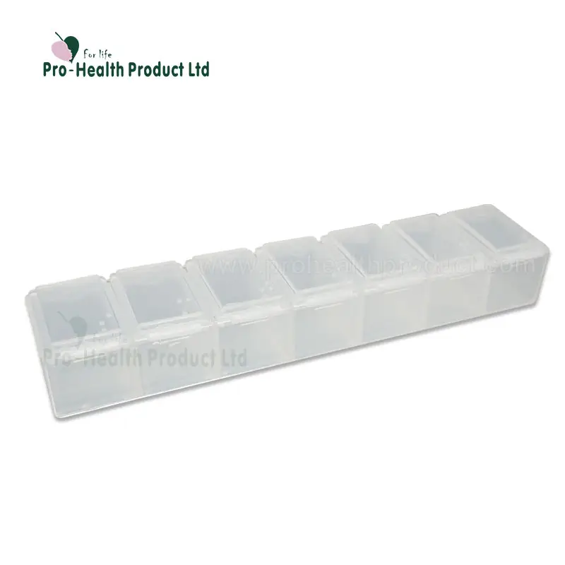 China Sale OEM Quality Harmless Clean Pill Box 7 Days Weekly Plastic Pill Box Organiser