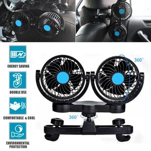 <span class=keywords><strong>Ventilateur</strong></span> de refroidissement pour appuie-tête de voiture C0421 12V à double tête, rotatif à 360°, deux vitesses - Product Image 2