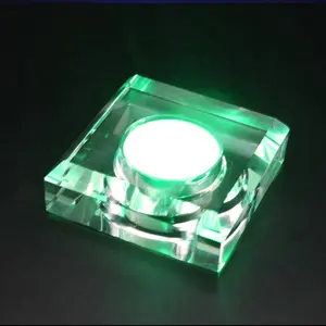 Wholesale crystal lamp holder Crystal Crafts base custom rechargeable 3d crystal led light base