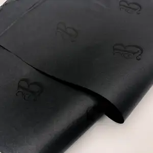 Papel de embalagem personalizada reciclada à prova d'água, 17g/25g, embalagem personalizada, envoltório de seda, para sapatos, roupas, presente com nome da empresa