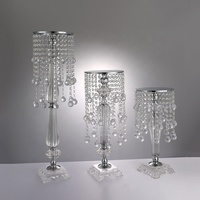 Centre de table de mariage en cristal en forme de fleur