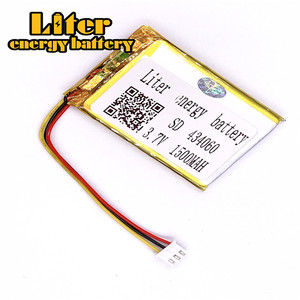 Socket 2.5-3 P 3.7 V 434060 1500 mah factory high quality lithium polymer battery rechargeable li-ion battery lipo - Product Image 1