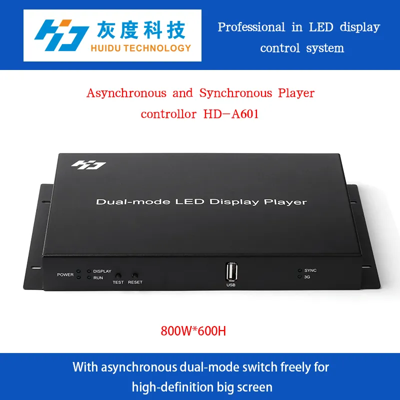 HD-A601 Gemakkelijk Hdplayer Rgb Controller Verzenden Kaart Voor Video Led-paneel
