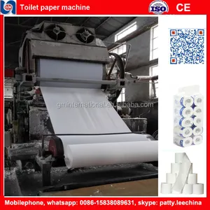 Zhengzhou guangmao tejido rollo de papel jumbo y mini toalla sanitaria que hace la máquina