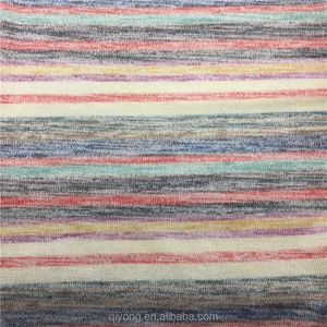 Mới Chuyển In Slub Vòng Gagt Đan Hachi Áo Len Vải 100% <span class=keywords><strong>Polyester</strong></span> Với Cầu Vồng Thiết Kế Màu Sắc - Product Image 6