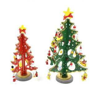 Jouets de décoration promotionnels Mini sapins de Noël en <span class=keywords><strong>bois</strong></span> - Product Image 5