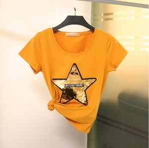 T-Shirt <span class=keywords><strong>con</strong></span> <span class=keywords><strong>paillettes</strong></span> riflettenti alla rinfusa da <span class=keywords><strong>donna</strong></span> <span class=keywords><strong>con</strong></span> <span class=keywords><strong>paillettes</strong></span> reversibili t-Shirt da ricamo personalizzata - Product Image 2